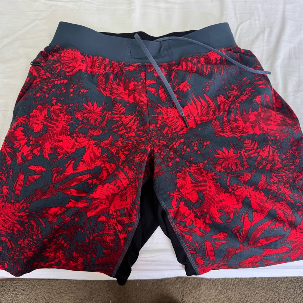 lululemon athletica Red and Blue Athletic Shorts